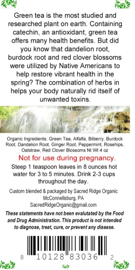 Envase de té detox para hígado riñón y colon 2 oz