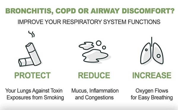 Version 1.0.0 Frasco suplemento Omnite para salud bronquial y respiratoria