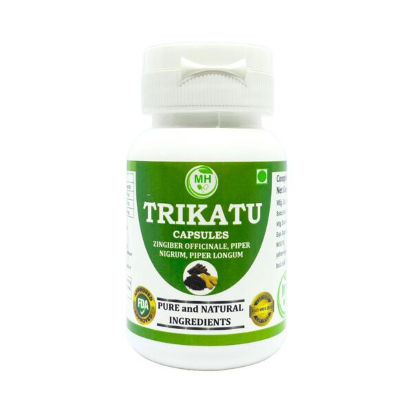 Ingredientes herbales tradicionales para cápsulas Trikatu Morsan