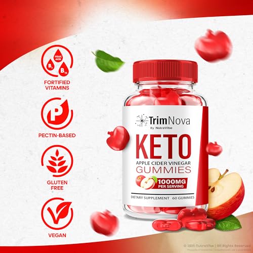 Gomitas NutraVibe TrimNova Keto ACV presentación frontal