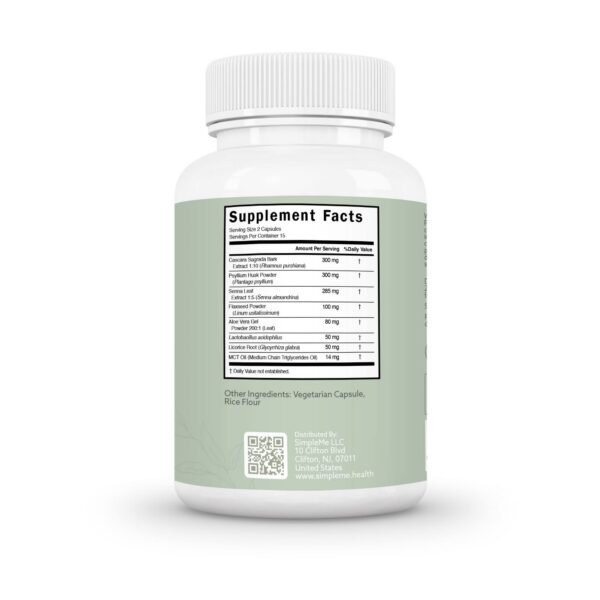 SimpleMe apoyo digestivo detox cápsulas limpieza colon y hígado