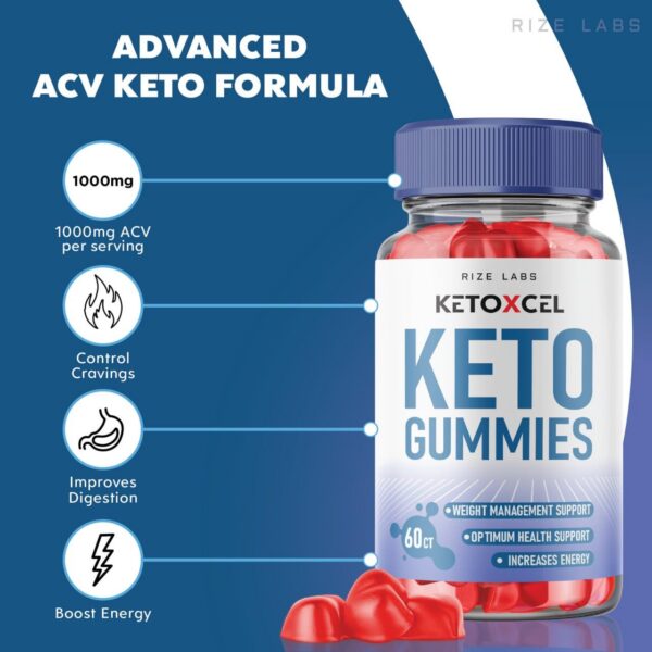 Empaque de gomitas KetoXcel para control de peso y energía