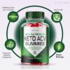 Frasco gomitas ACV rize labs con fórmula avanzada Keto