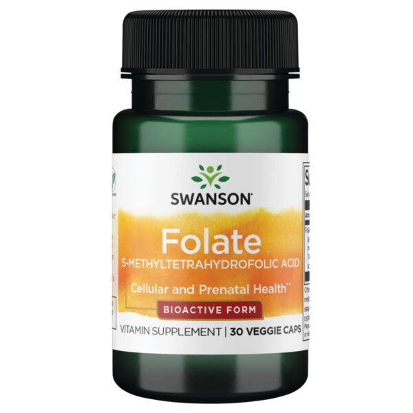 Version 1.0.0 Etiqueta frontal de Swanson Folato 400 mcg