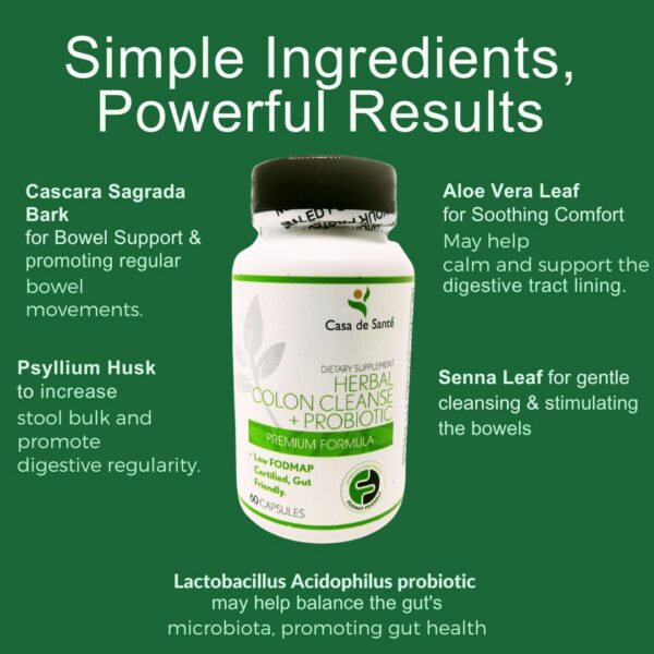 Capsulas laxantes Casa de Sante para digestión y colon