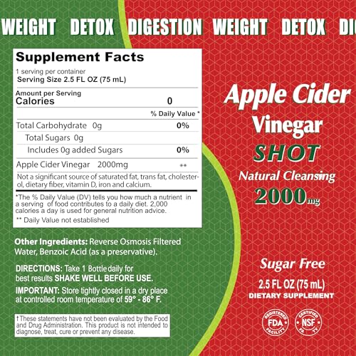 Paquete con 80 dosis de vinagre de manzana ALFA VITAMINS