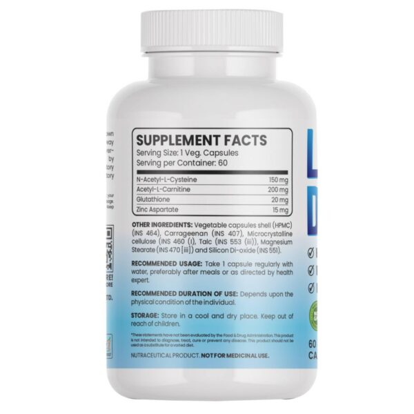 Frasco de cápsulas para salud pulmonar Royal Swag 60 unidades veganas