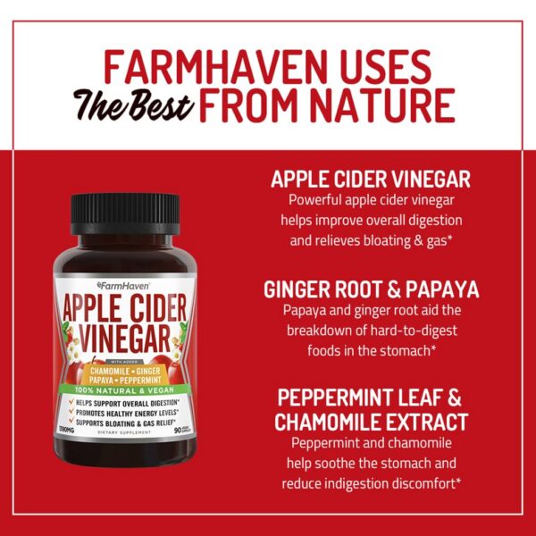 Producto FarmHaven vinagre sidra con hierbas calmantes
