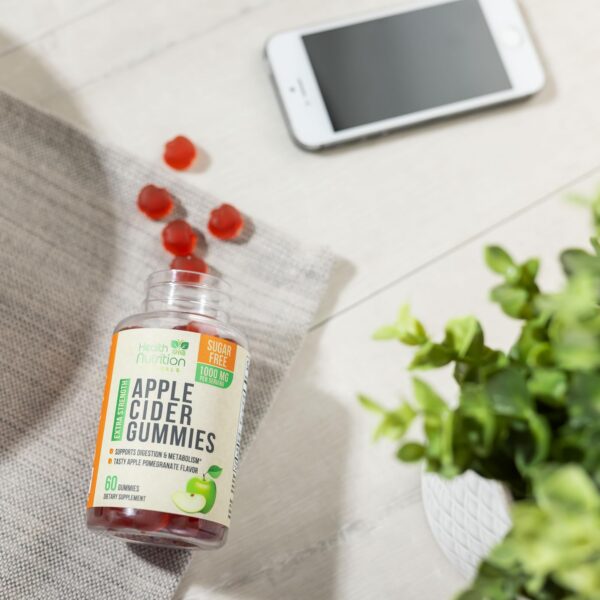 Gomitas ACV sin azúcar sabor manzana para salud digestiva