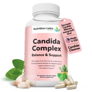 NUTRITION LABS suplemento Candida Cleanse Detox frasco