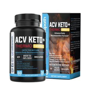 Botella del suplemento ACV Keto con vinagre de manzana para pérdida de peso