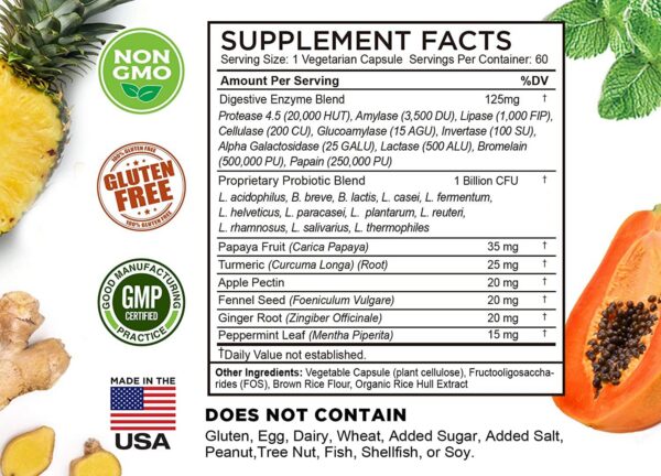 Version 1.0.0 Cápsulas veganas FarmHaven sin GMO para digestión saludable