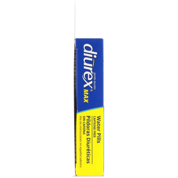 Vista lateral de paquete Diurex Max con 48 tabletas