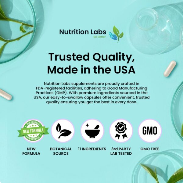 Envase suplemento antifúngico NUTRITION LABS para intestino sano