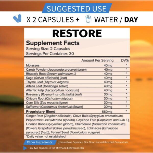 Version 1.0.0 PCI Freedom Cleanse Restore cápsulas para detox y energía