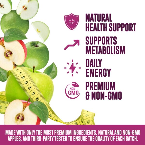 Gomitas veganas sin OGM vinagre de sidra manzana 1000mg