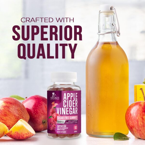 Paquete 60 gomitas vinagre sidra manzana sin azúcar ni OGM