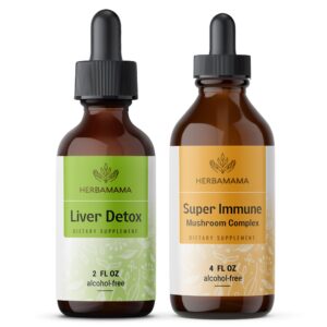 Kit gotas líquidas HERBAMAMA para detox hepático y apoyo inmune