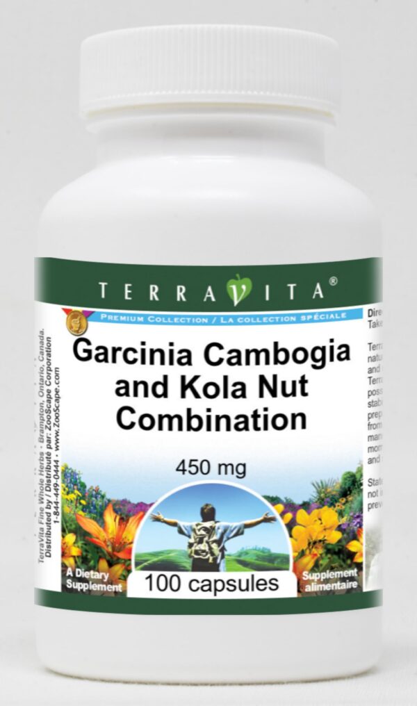 Terravita Garcinia Cambogia y Kola 450 mg cápsulas frontal