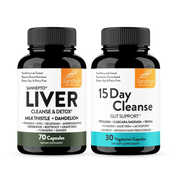Frasco de Sandhu's Liver Cleanse Detox