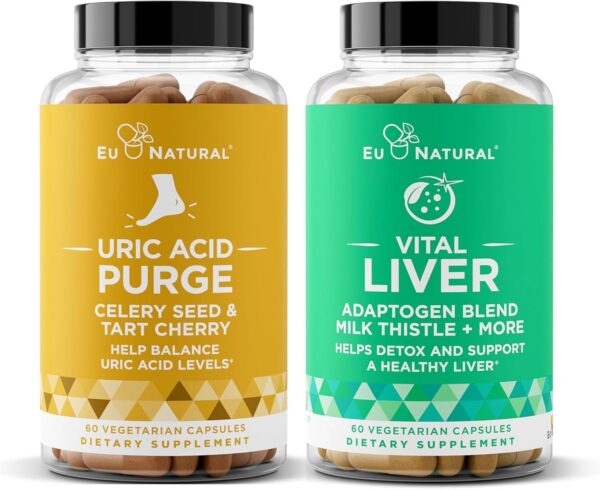 Purge suplemento detox ácido úrico y salud hepática botella
