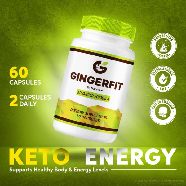 Frasco GingerFit visto de lado