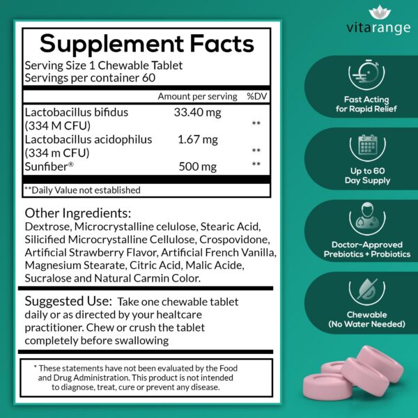 Alivio digestivo con probióticos y fibras VitaRange