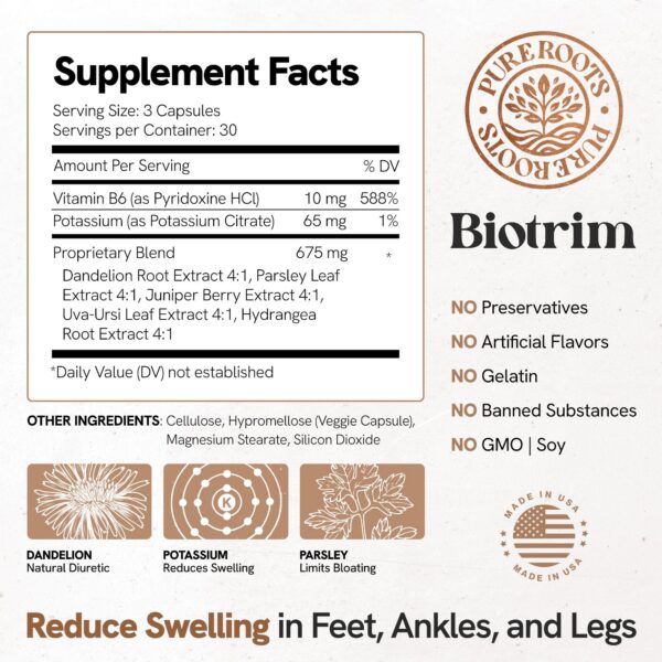 Extractos herbales Biotrim Diente de León y Perejil 4 a 1