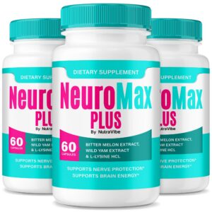 Version 1.0.0 Neuromax Plus envase frontal con 180 cápsulas para apoyo de memoria y enfoque