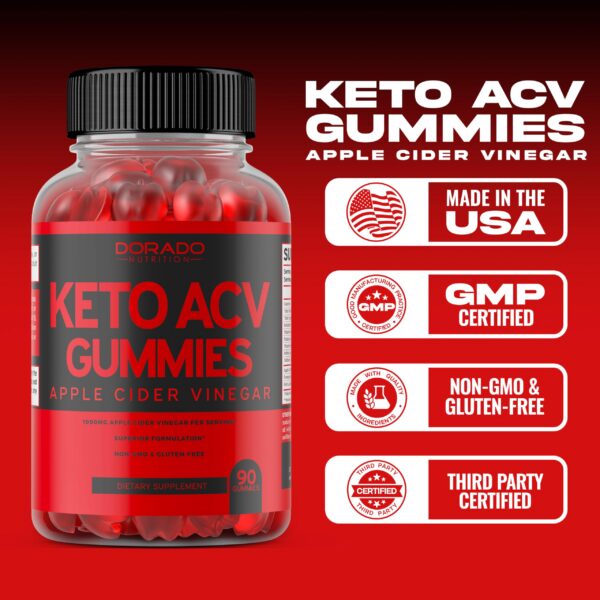 Gomitas Keto ACV sabor manzana, suplementación diaria saludable