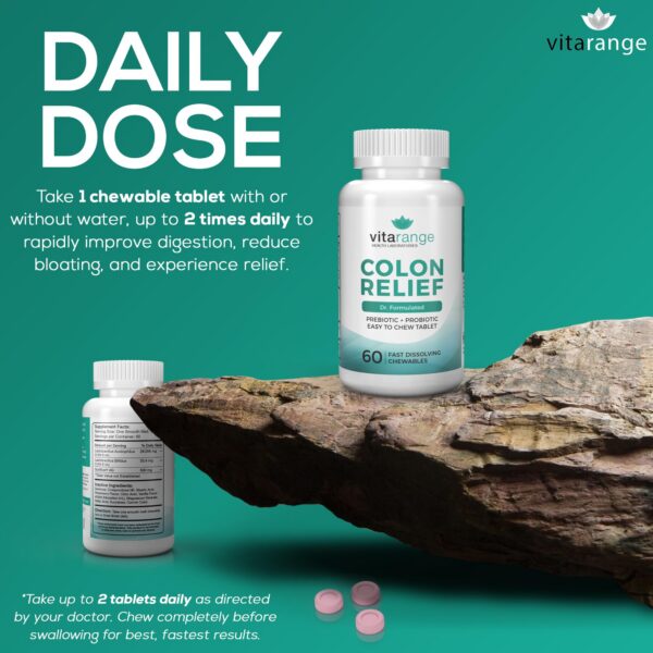 Tabletas VitaRange para alivio de estreñimiento e hinchazón
