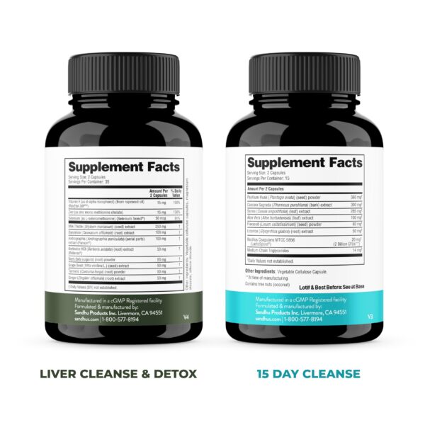 Etiqueta de Sandhu's Liver Cleanse Detox