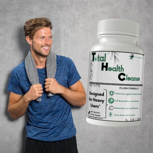 Frasco nutra4health Total Health Cleanse vista lateral